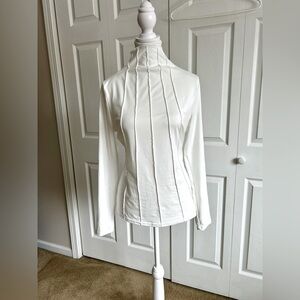 Mock Turtleneck Top w Chic Seam Details